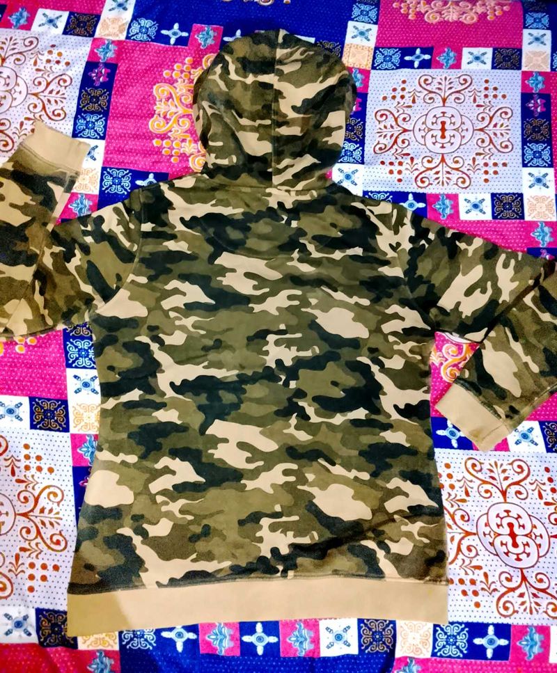 Camo Print Hoodie