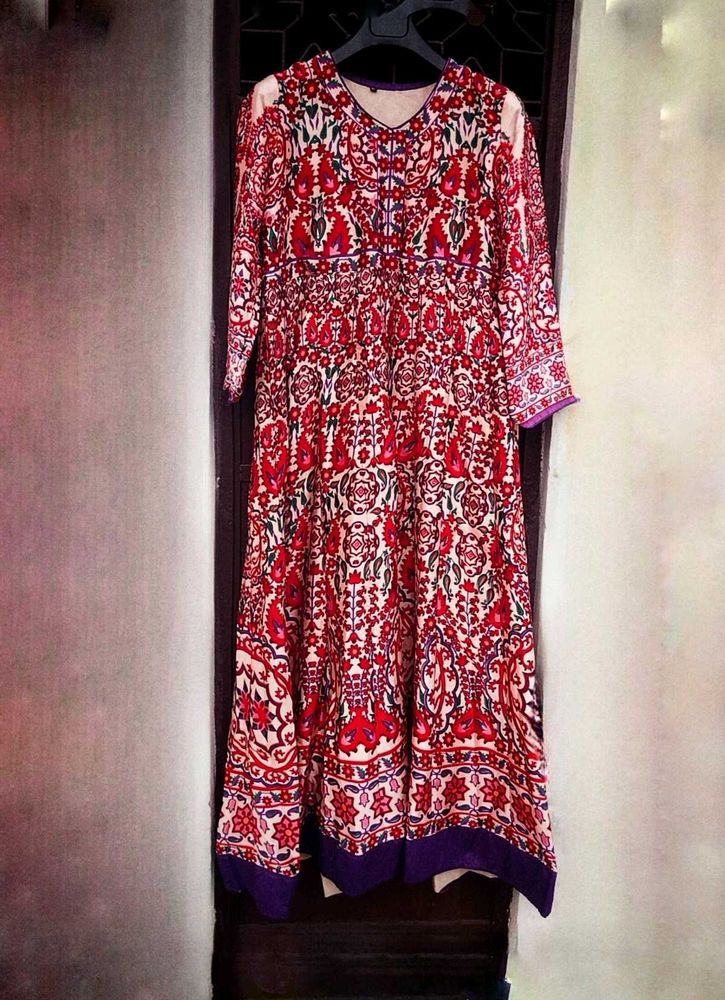 Multicolor printed dress+ dupatta (Noor-e-gul)
