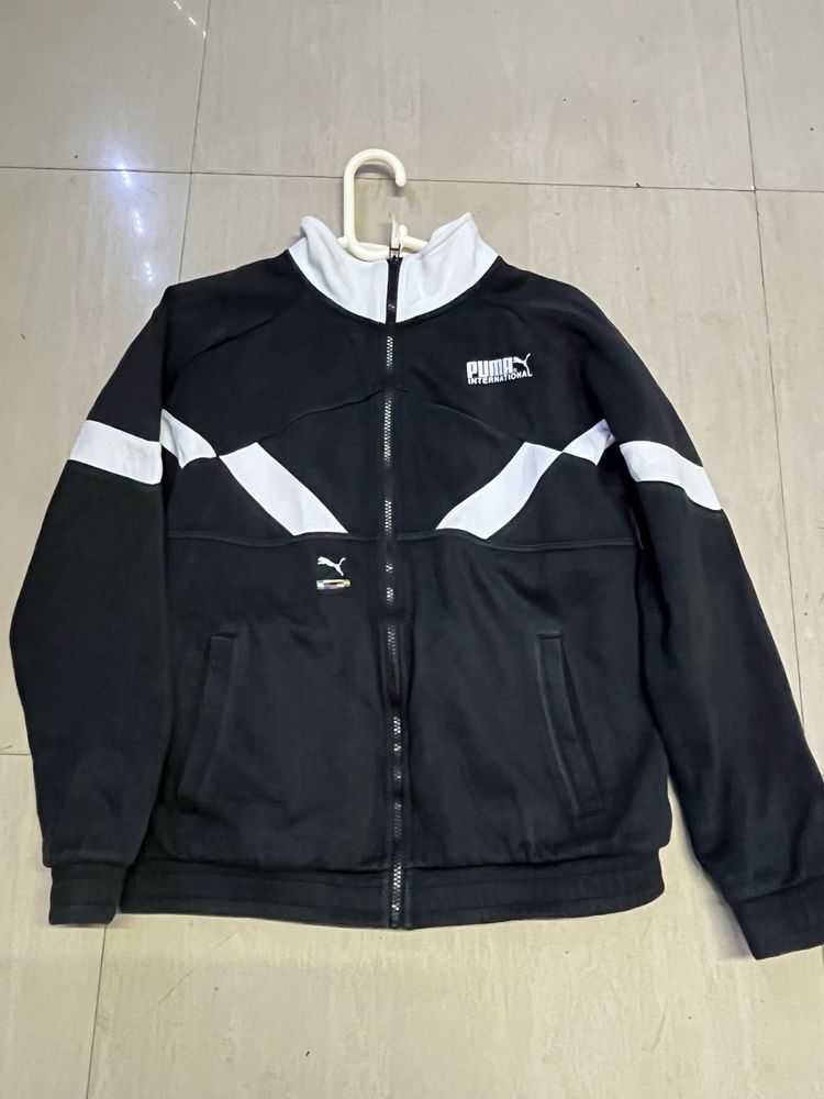 puma international black jacket