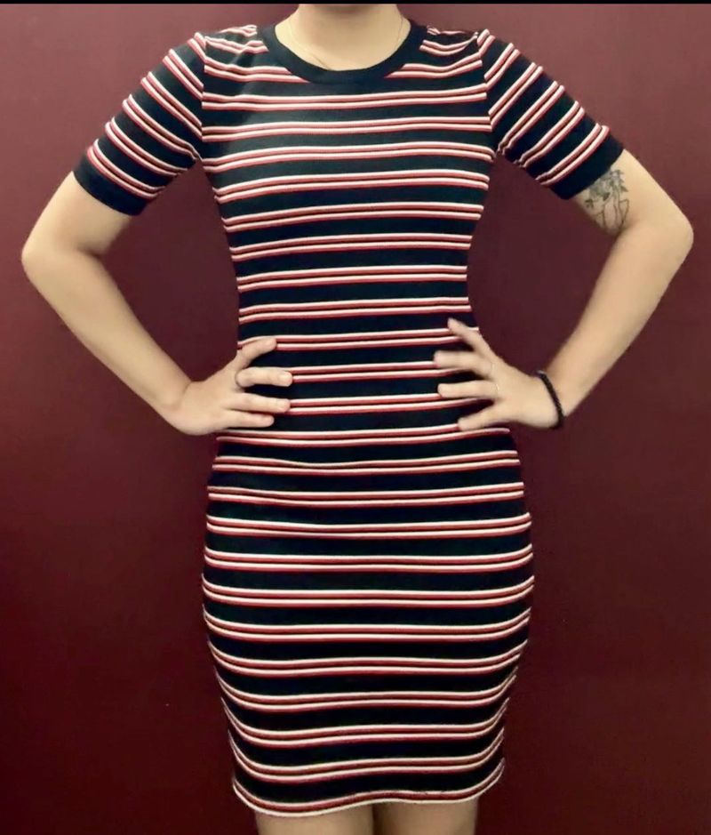 Striped Bodycon Mini Dress