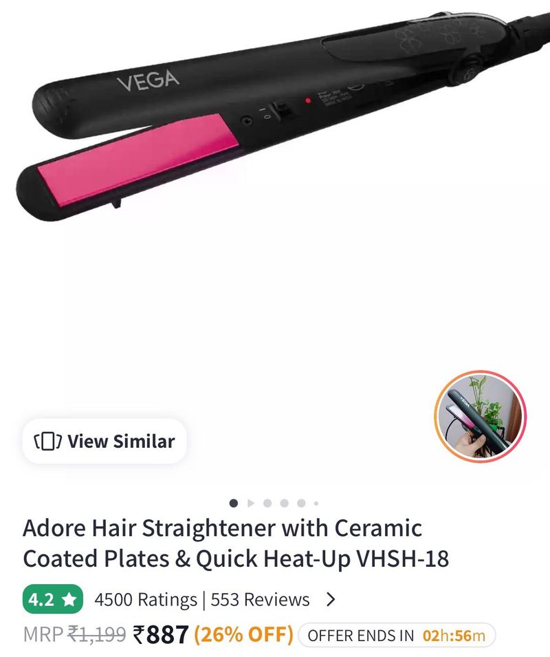 VEGA Adore Hair Straightener
