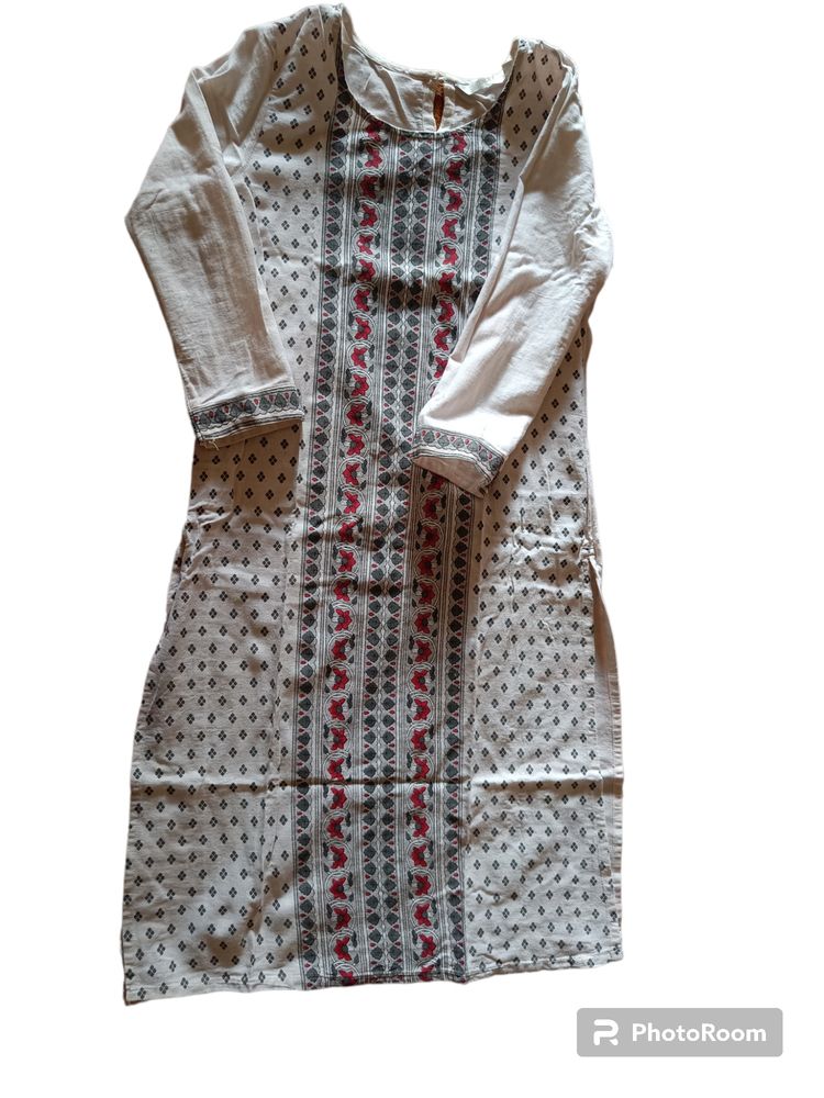 Pure Cotton Cream Colour Kurta