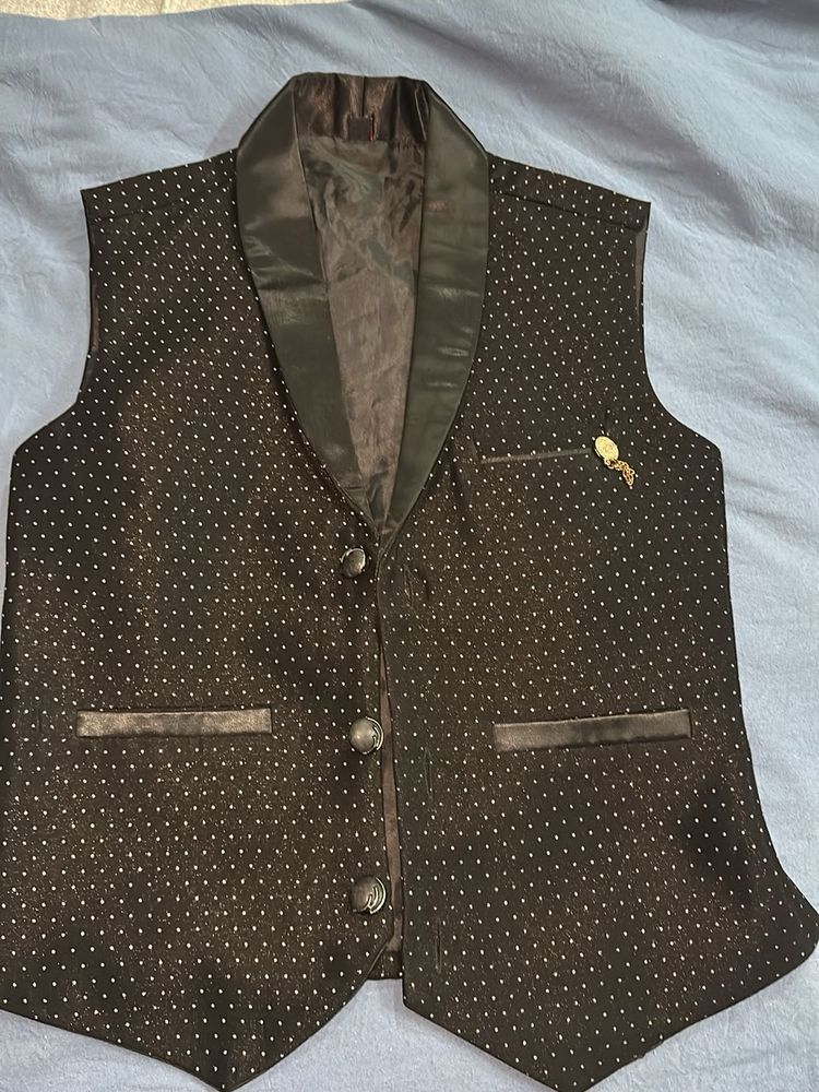 Black Polka Dot Waistcoat