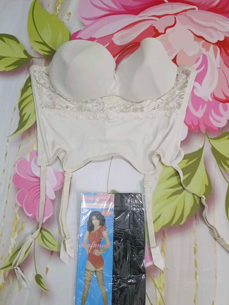 (1300)Vintage Garter Belt Lingerie Set