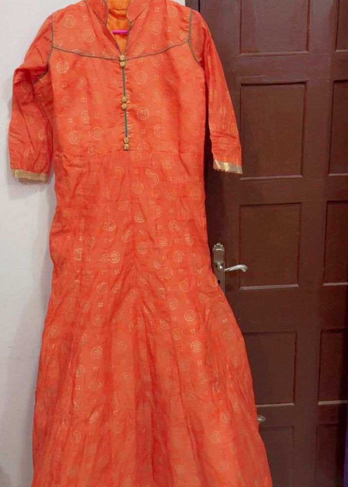 Elegant Orange Ethnic Kurta