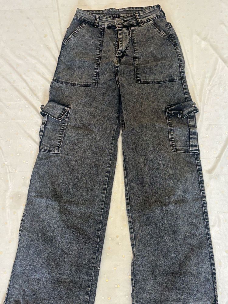 Acid Wash Cargo Pants