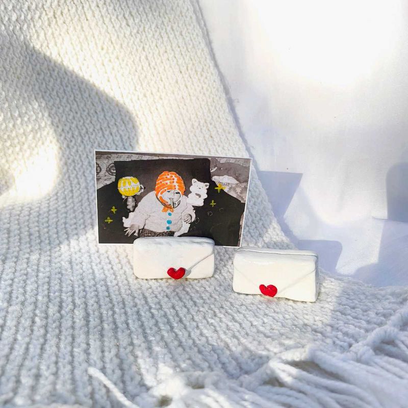 Handmade Clay Photo Holder(Valentine&#39;s Day)