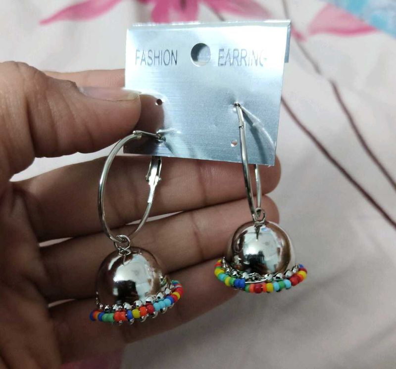 Colorful Jhumka Style Earrings