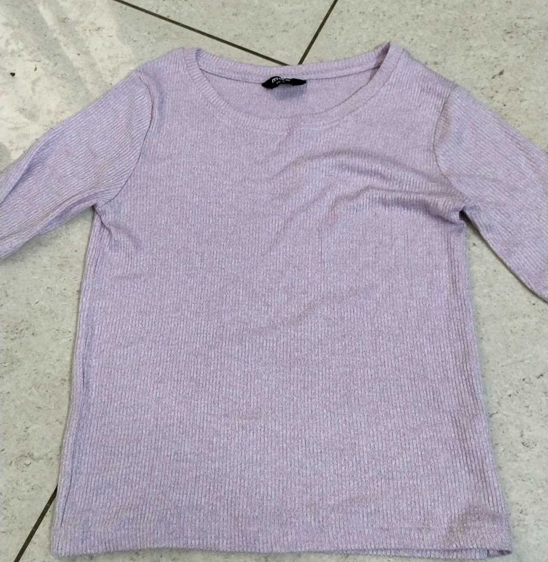 Lavender Ribbed Top