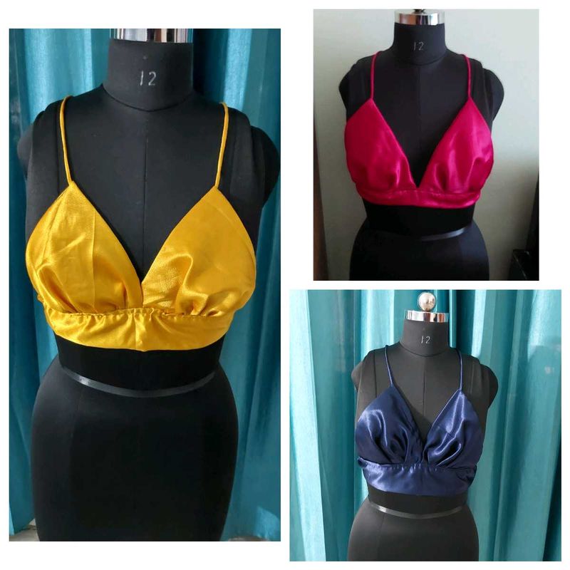 Combo Of 3 Crisscross Bsckless Blouse