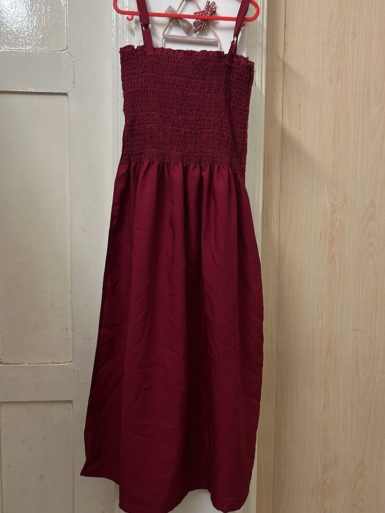 Maroon Red Dress