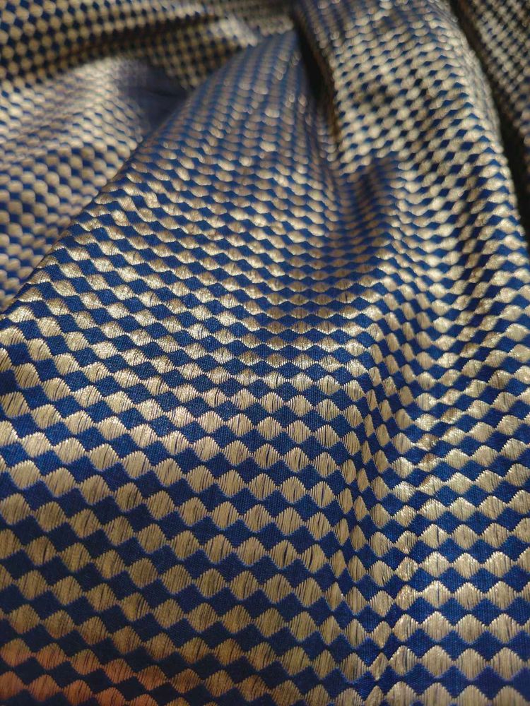 Blue &amp; Gold Fabric Piece