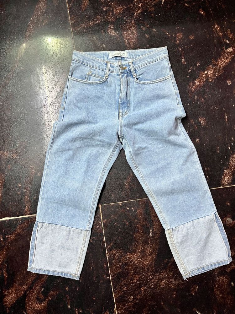 Unique Two-Tone Denim Jeans