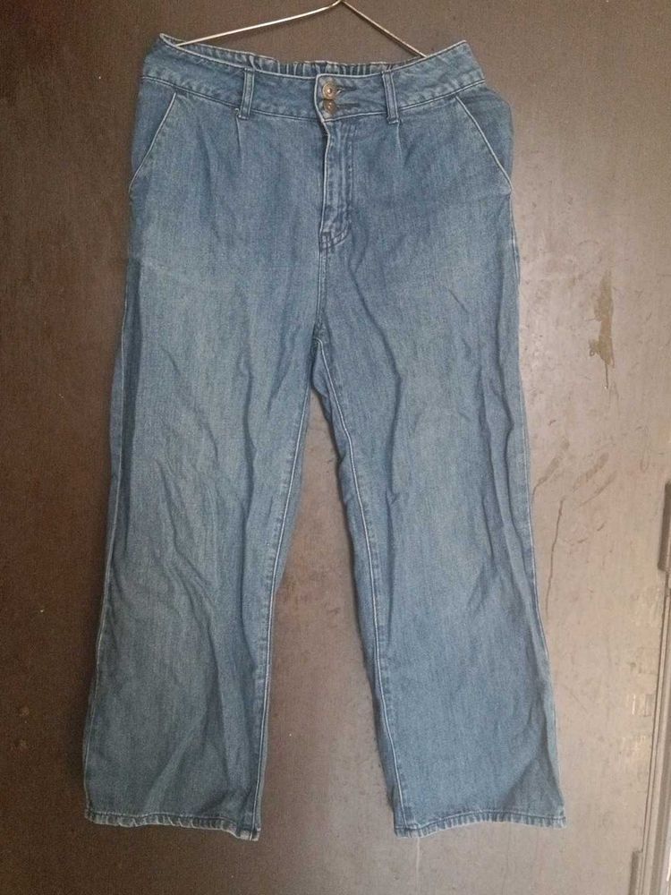 Wide Leg Denim Jeans