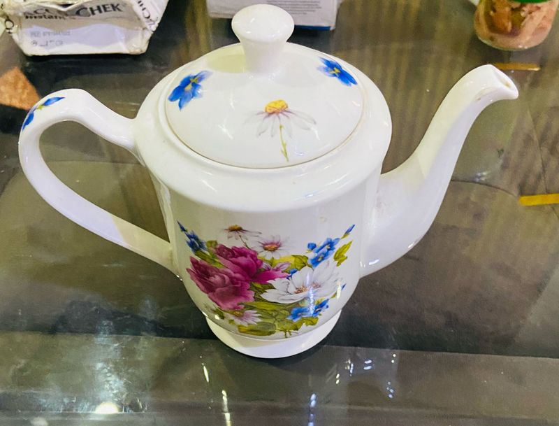 Vintage Floral Ceramic Teapot
