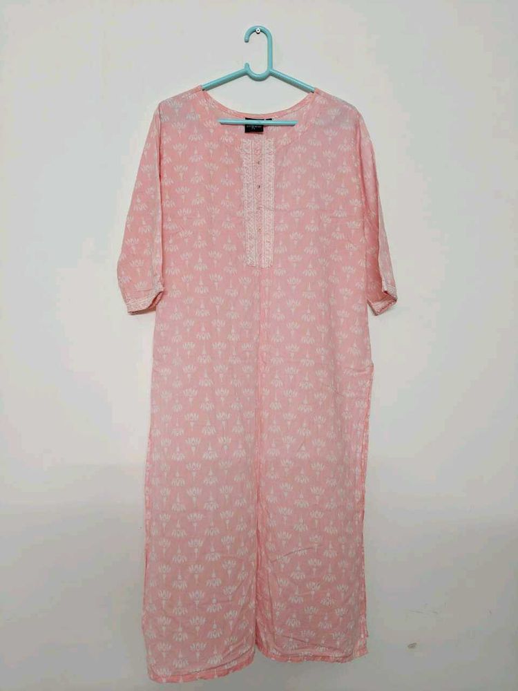 Peach Floral Kurti