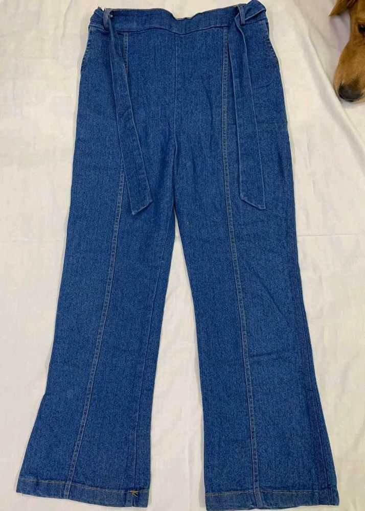 Denim Wide Leg Pants