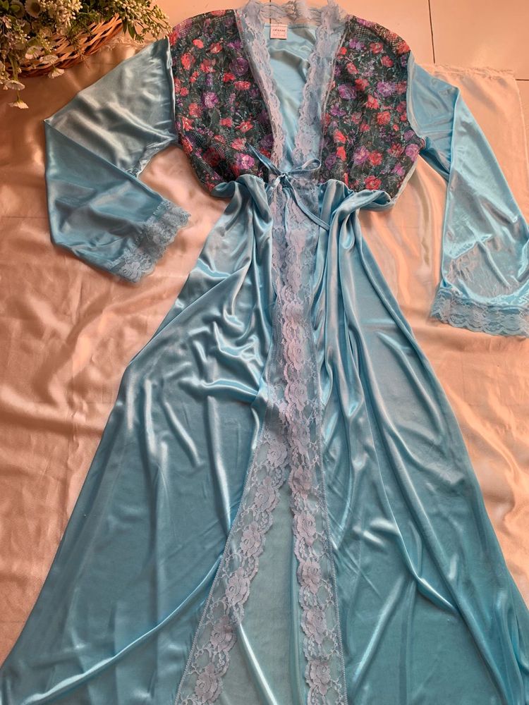 Satin Long Slip Robe ( Sleepwear)