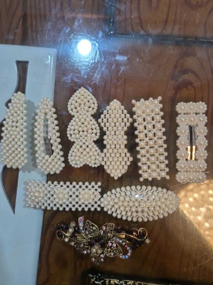 9 Pcs of Hair Clips Fancy