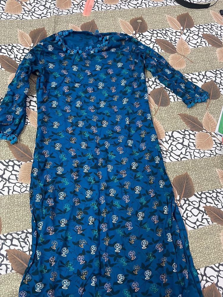 Teal Green Women Kurta
