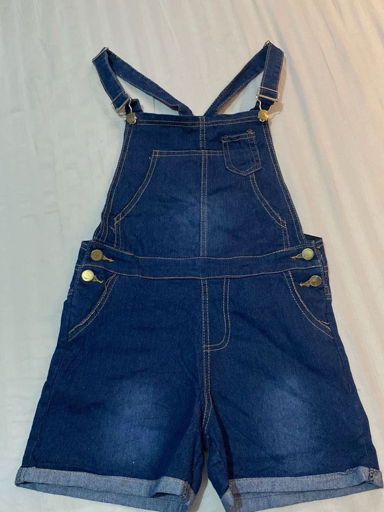 Denim Short Overalls