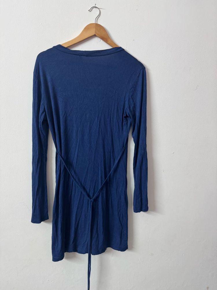 Blue Long Sleeve Dress
