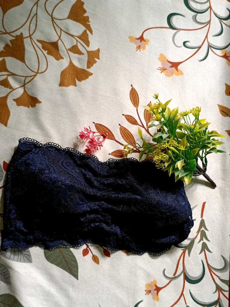 Navy Blue Lace Bandeau