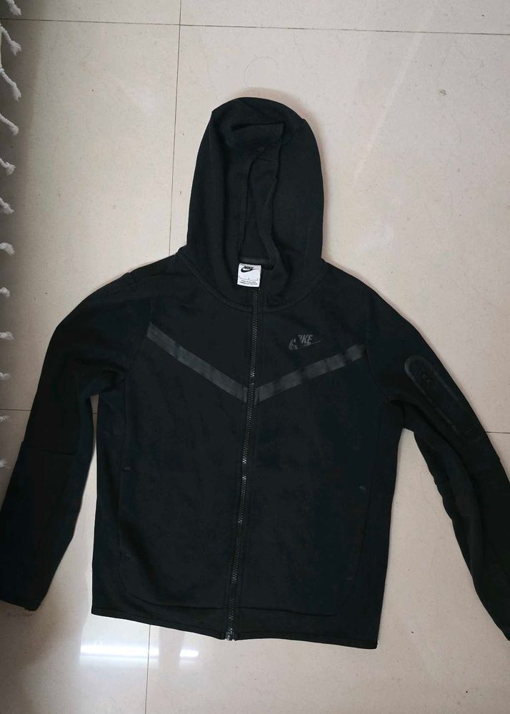 Athletic Nike Black Zip-Up Hoodie