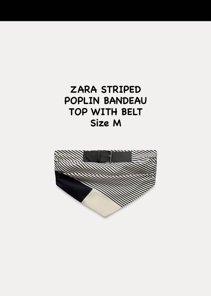 Zara Striped Bandeau Top size M