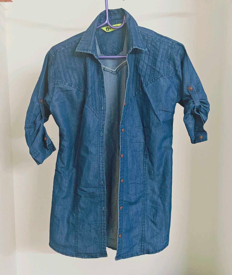 Dark Blue Shirt | Women Tops