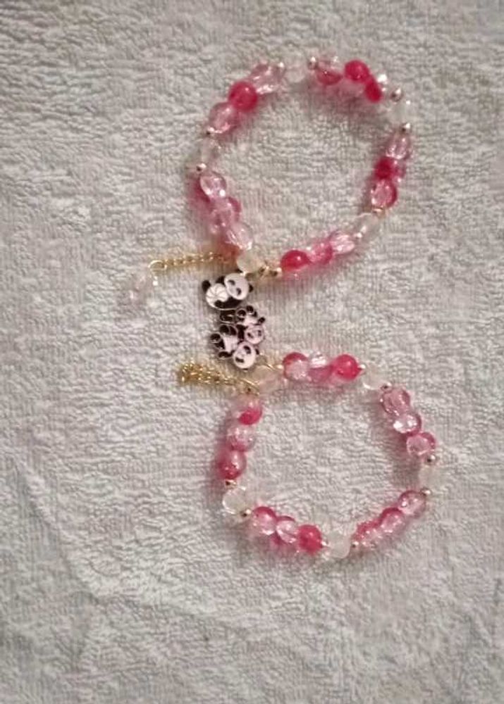 Pink Panda Charm Bracelets (Set of 2)