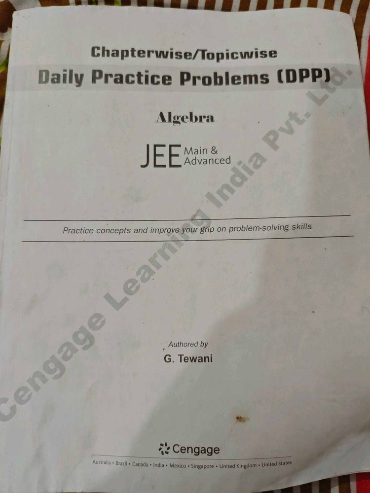 Cengage Algebra DPP JEE Main &amp; Advanced
