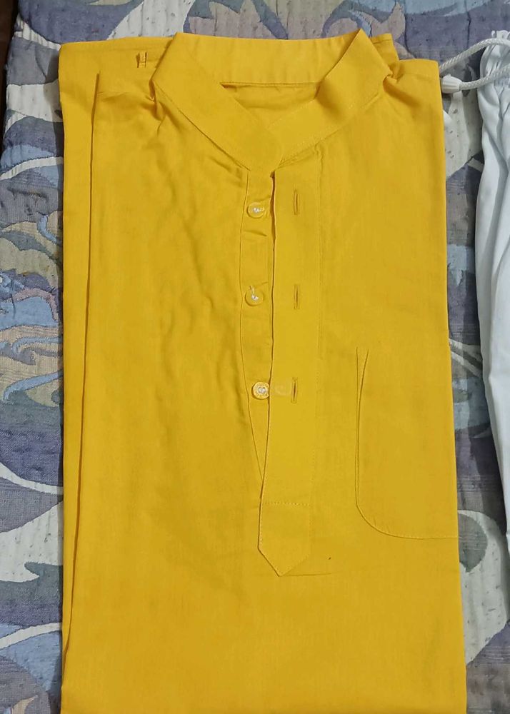 Men Yellow Kurta Pajama