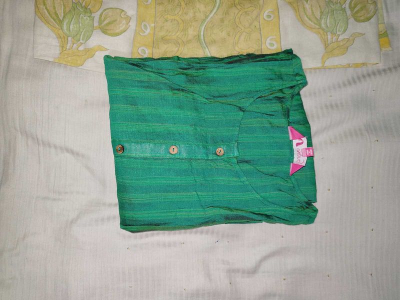 Green Striped Kurta