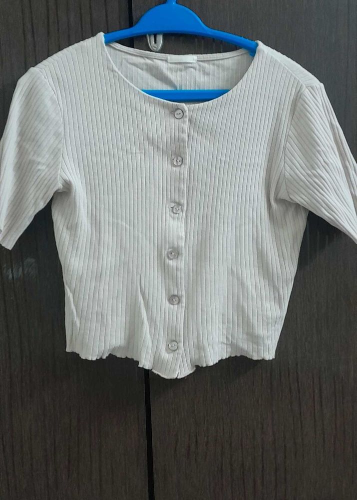 Cute Beige Crop Top Size 30 To 36