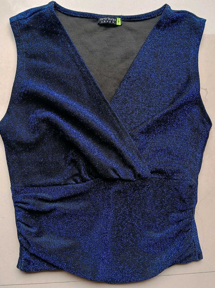 Sparkly Blue Sleeveless Top