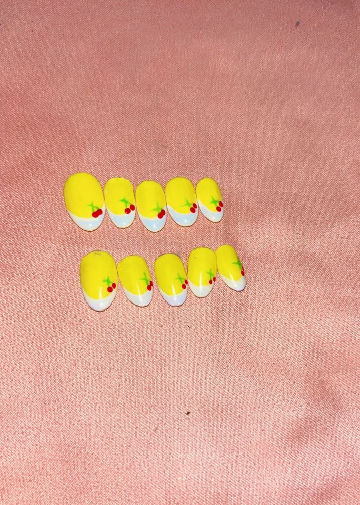 Lemon Cherry Press-On Nails