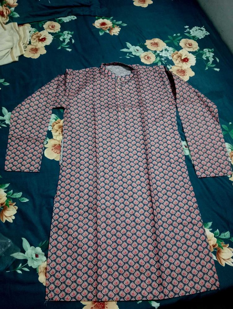 Men&#39;s Pure Cotton Printed Kurta