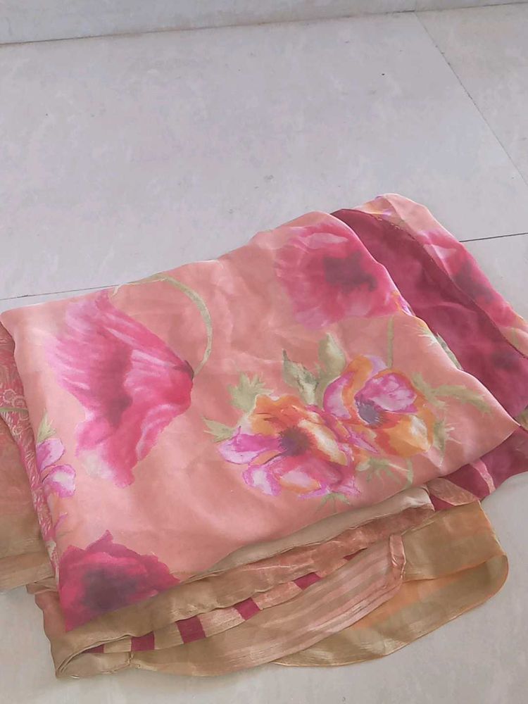 Floral Print Saree