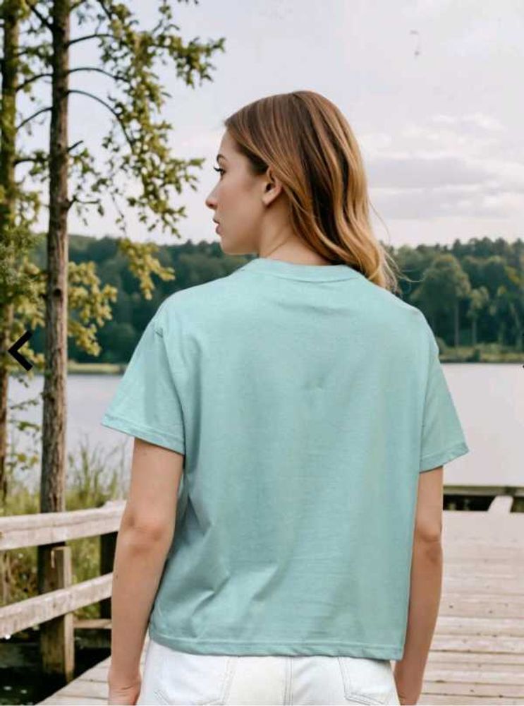 Mint Green Cropped T-Shirt