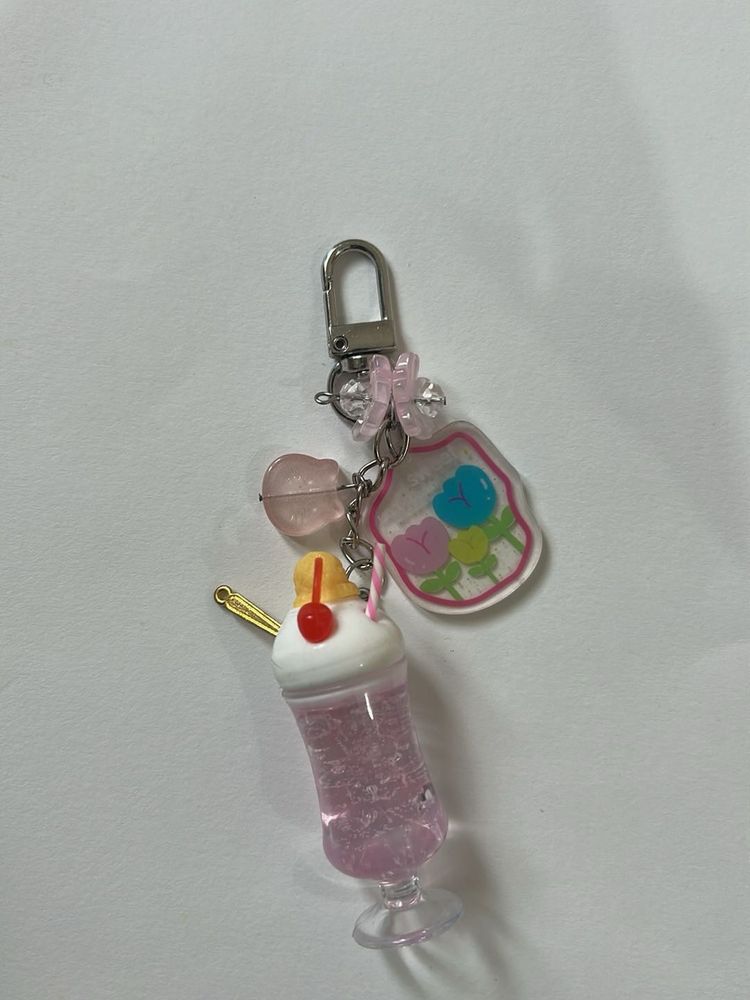 Pink Soda Ice-cream Keychain 🩷