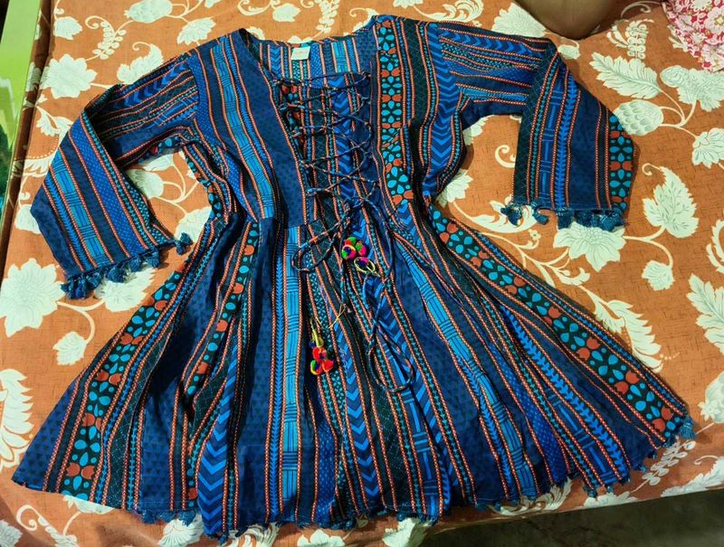 Ethnic Peplum Short Kurti M Size