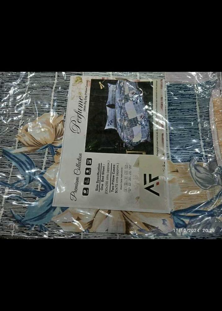 Premium Double Bed Sheet With Pillow Cover