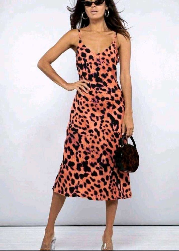 Leopard Print Midi Dress