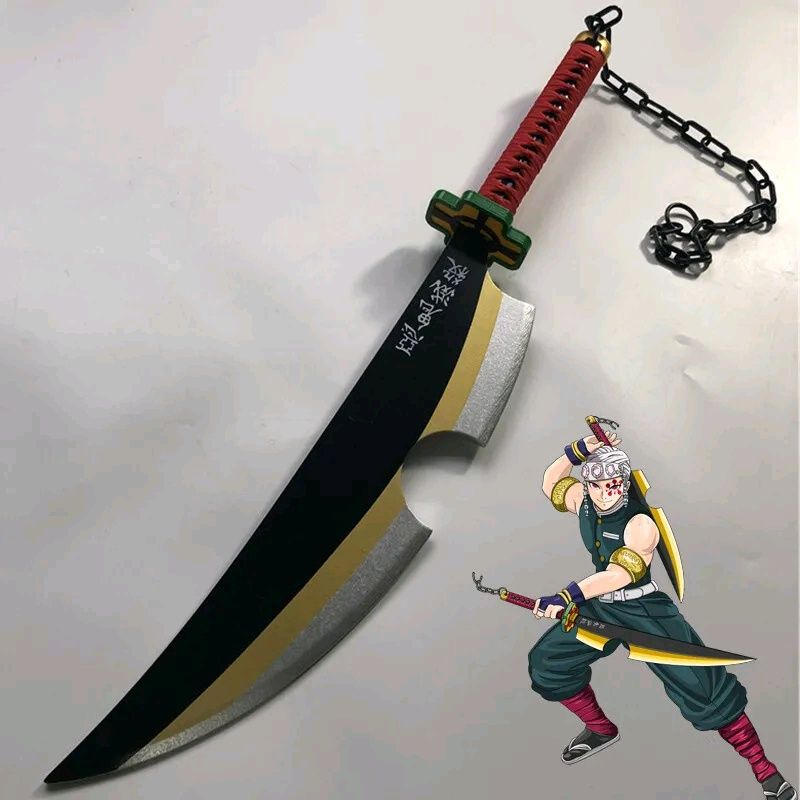 Tengen Uzui Sword 80cm Demon Slayer Anime Wooden