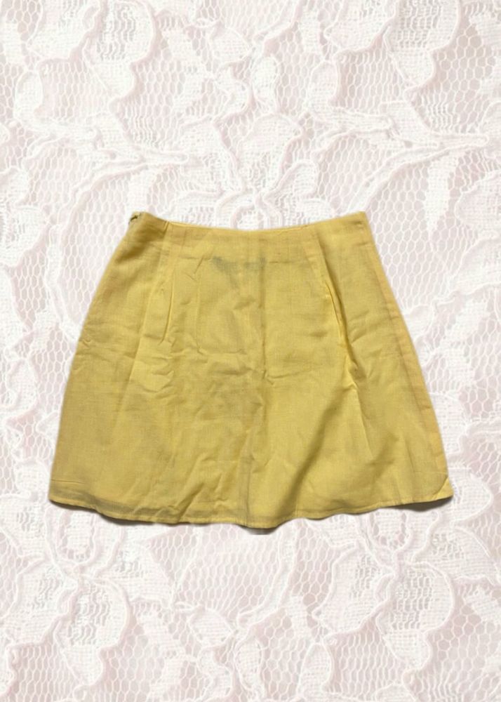 Butter Yellow Mini Skirt