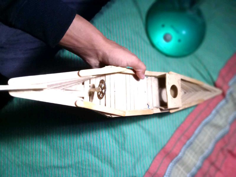 Handmade Popsicle Stick Boat