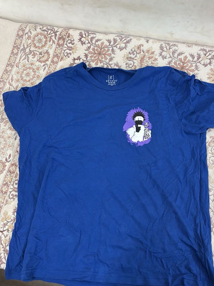 Blue Graphic Print Tee