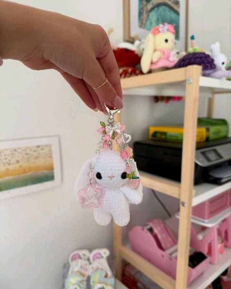 Crochet Bunny Bag Charm