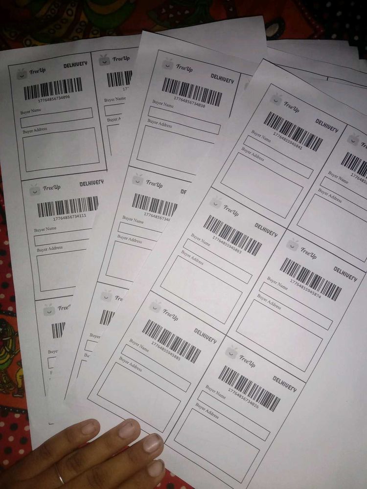 25 Printed Shipping Labels